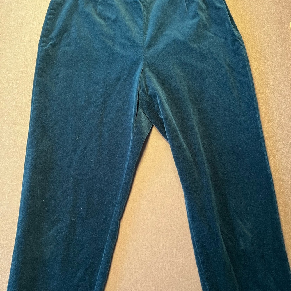 Teal Velvet Pants